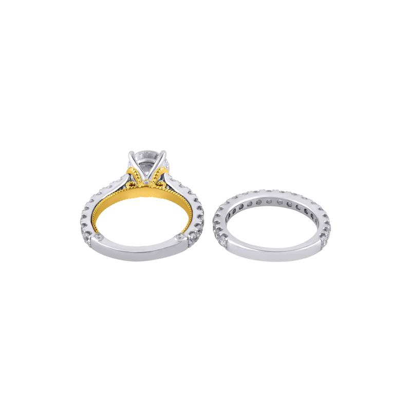 Natalia Lab Grown Diamond Bridal Set in in 14K White &amp; Yellow Gold &#40;4 ct. tw.&#41; – Image 5 of 7