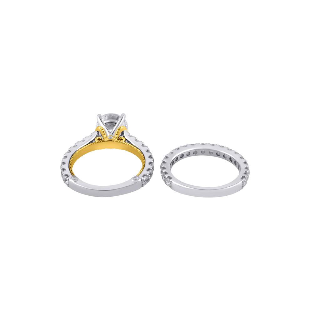 Natalia Lab Grown Diamond Bridal Set in in 14K White &amp; Yellow Gold (4 ct. tw.) – Image 5 of 7