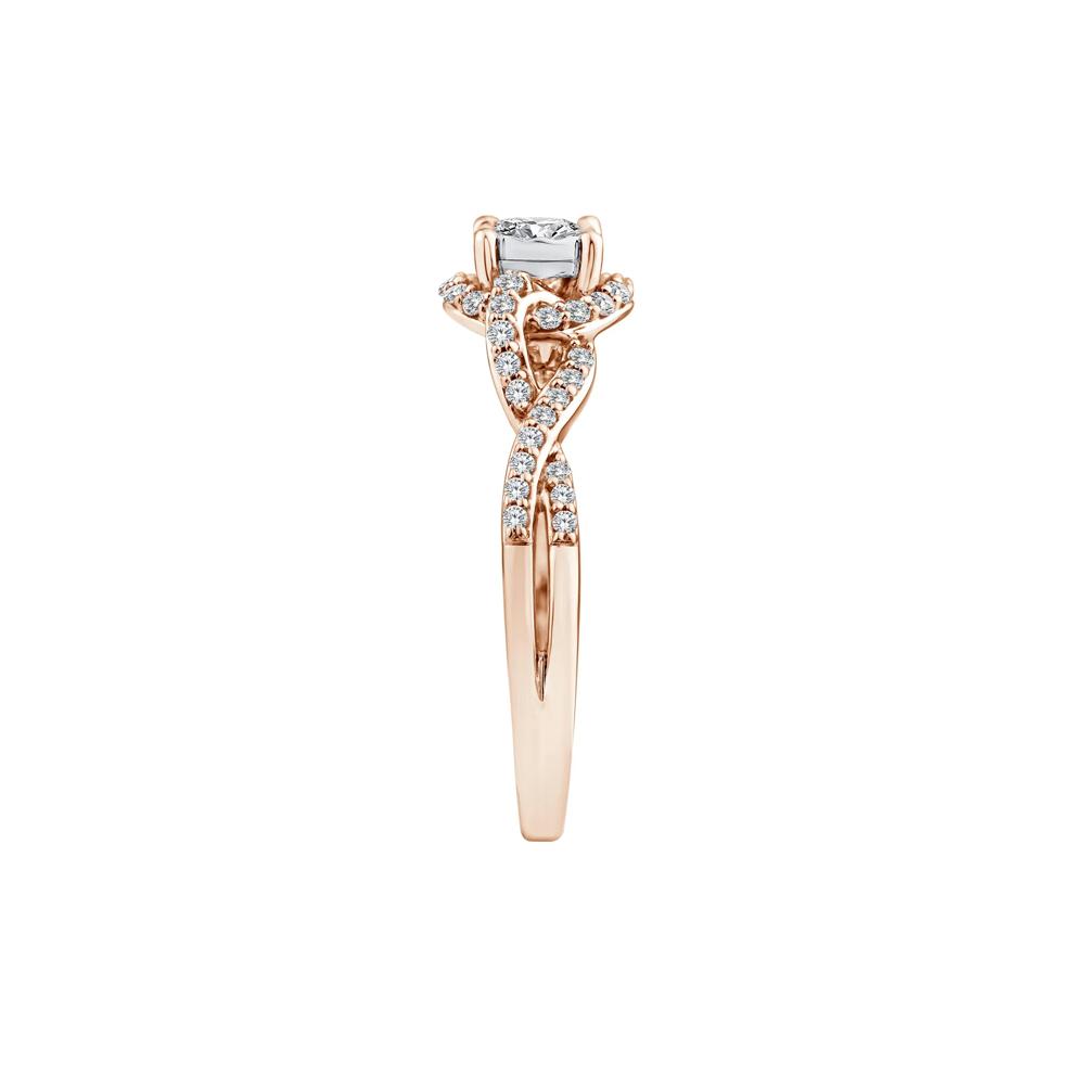 Lab Grown Diamond Promise Ring in 10K Rose Gold (1/2 ct. tw.) – Image 3 of 3