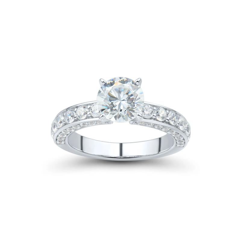 1 ct. tw. Lab Grown Diamond Semi-Mount Engagement Ring in 14k White Gold &#40;Setting Only&#41; – Image 1 of 6
