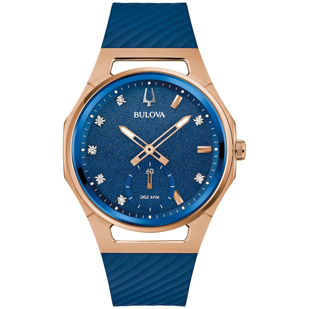 Ladies' CURV Watch in Blue Leather – Image 1 of 3