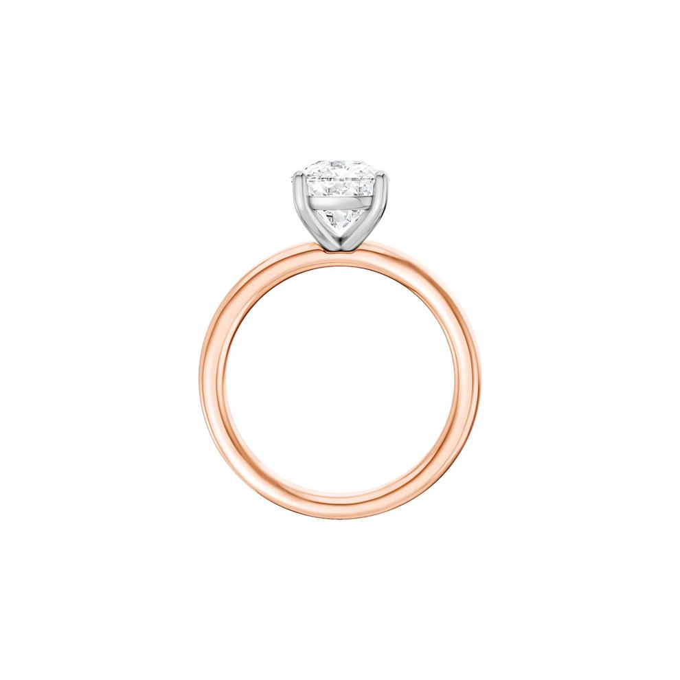 Lab Grown Diamond Elongated Cushion-Cut Engagement Ring in 14K Rose and White Gold (2 ct. tw.) – Image 2 of 4