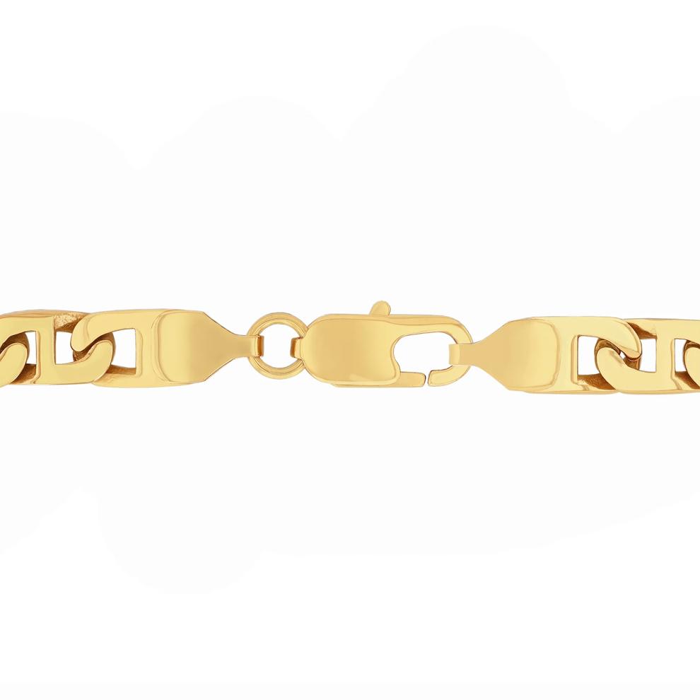 Mariner Link Chain in Yellow Ion-Plated Stainless Steel, 6.5MM, 24&rdquo; – Image 3 of 3