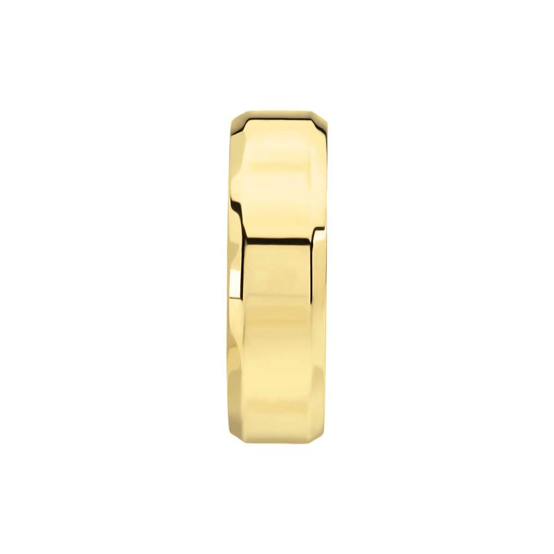 Men&#39;s High Bevel Fly Fishing Band in 14K Yellow Gold, 7MM – Image 3 of 3