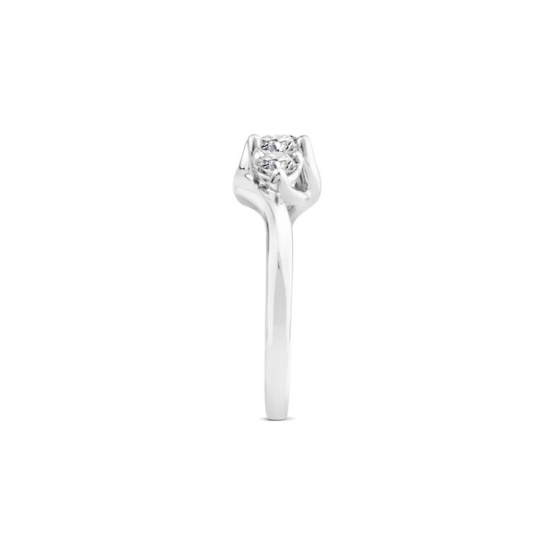 Diamond Three-Stone Bypass Ring in 14K White Gold &#40;3/4 ct. tw.&#41; – Image 3 of 3