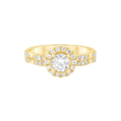 Diamond Halo Engagement Ring in 14K Yellow Gold (1 ct. tw.)
