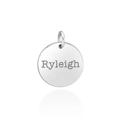 engravable type font disc pendant