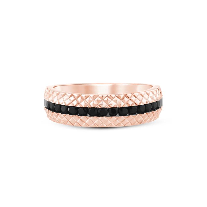 Black Diamond Band in 10K Rose Gold &#40;1/2 ct. tw.&#41; – Image 1 of 3