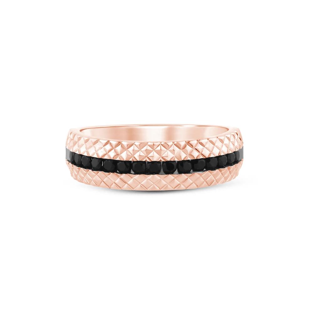 Black Diamond Band in 10K Rose Gold (1/2 ct. tw.) – Image 1 of 3