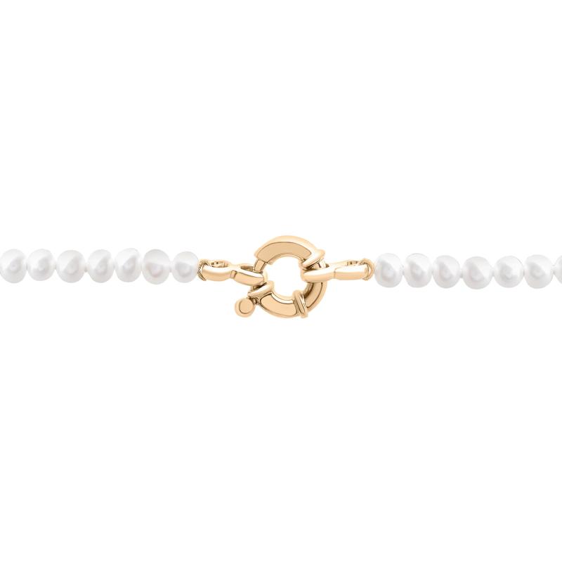Pearl Necklace with Vermeil Closure – Image 4 of 7