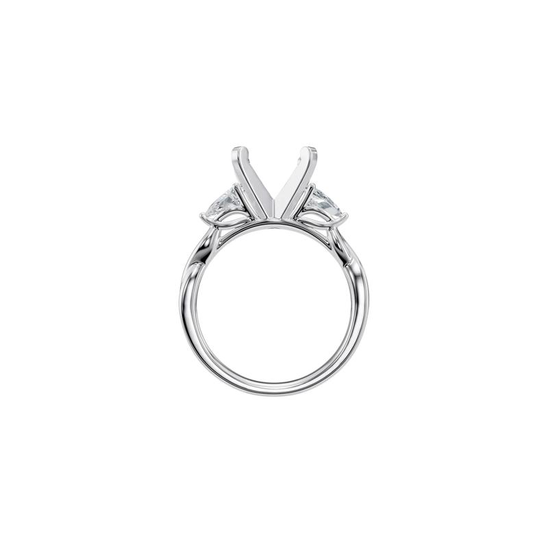 Lab Grown Diamond Semi-Mount Engagement Ring in 14K White Gold &#40;Setting Only&#41; – Image 4 of 6
