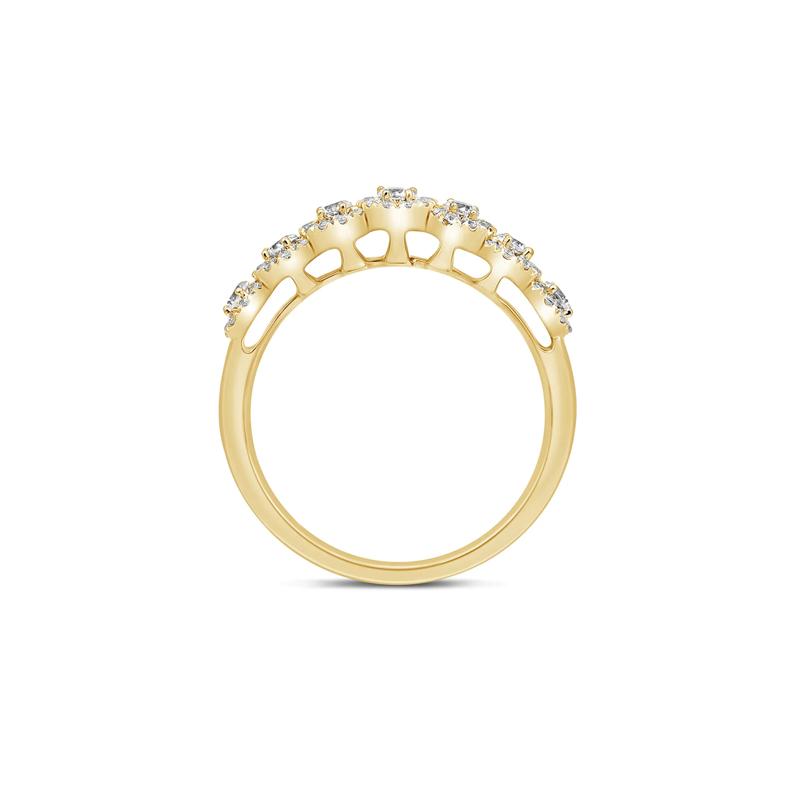 Diamond Anniversary Band with Seven Stones in 14K Yellow Gold &#40;1/2 ct. tw.&#41; – Image 2 of 3