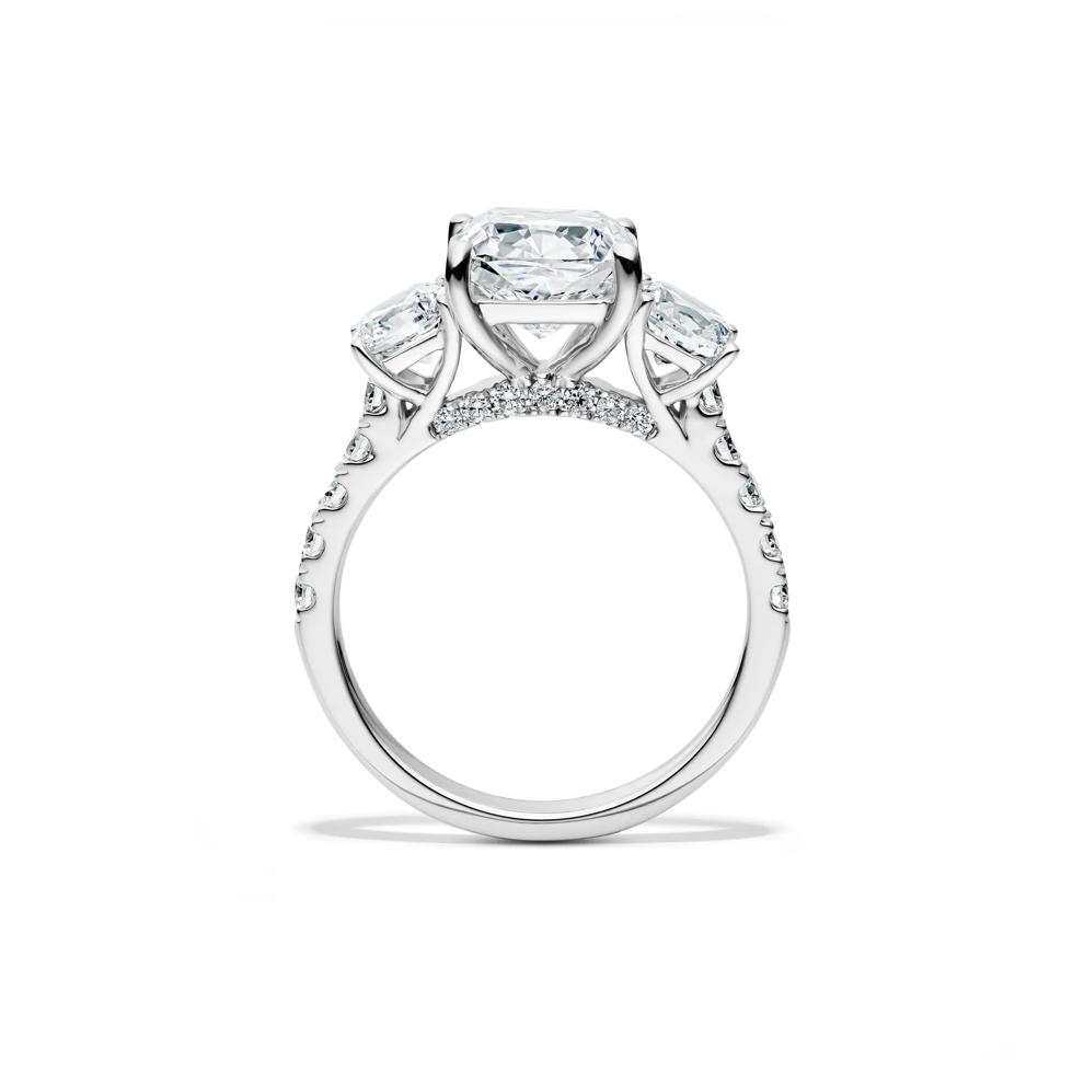 Lab Grown Diamond Cushion-Cut Engagement Ring in 14K White Gold (4 ct. tw.) – Image 2 of 4