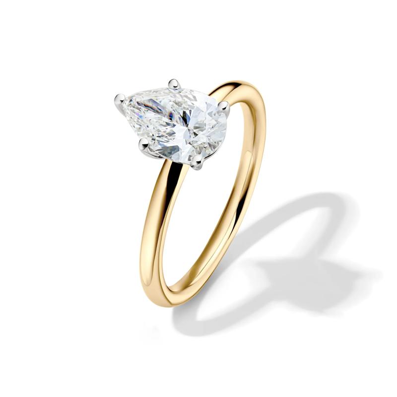 Lab Grown Diamond Pear-Shaped Solitaire Engagement Ring in 14K Yellow Gold (1 1/2 ct.) – Image 4 of 4