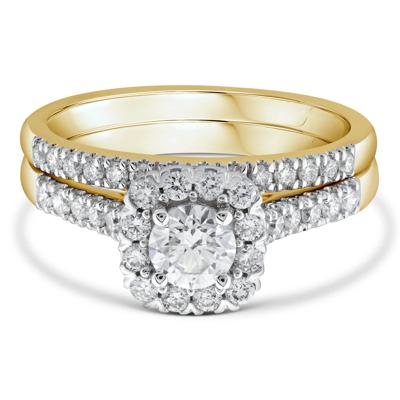 Lab Grown Diamond Engagement Set in 10K Yellow Gold (1 ct. tw.)