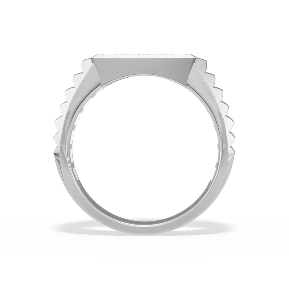 Men's Lab Grown Diamond Square Cluster Ring in 10K White Gold (1 ct. tw.) – Image 2 of 4