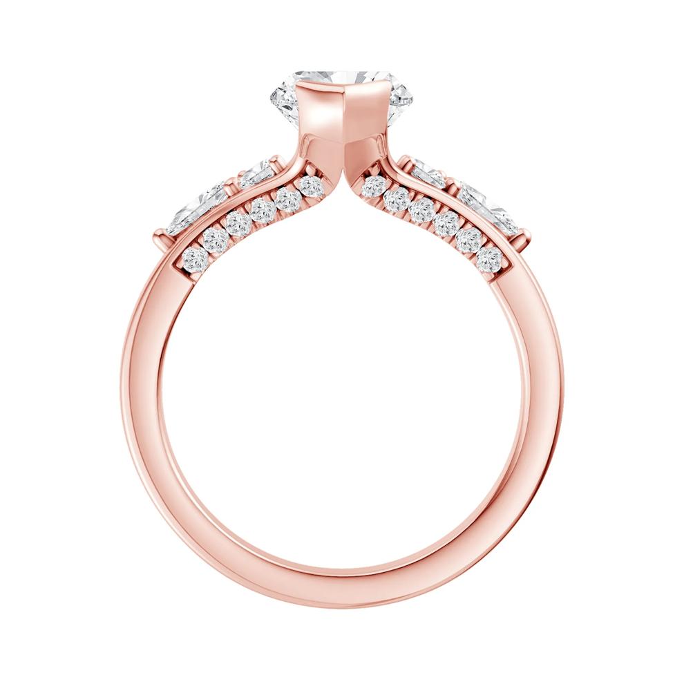 Lab Grown Diamond Marquise Center Engagement Ring in 14K Rose Gold (2 1/2 ct. tw.) – Image 2 of 5