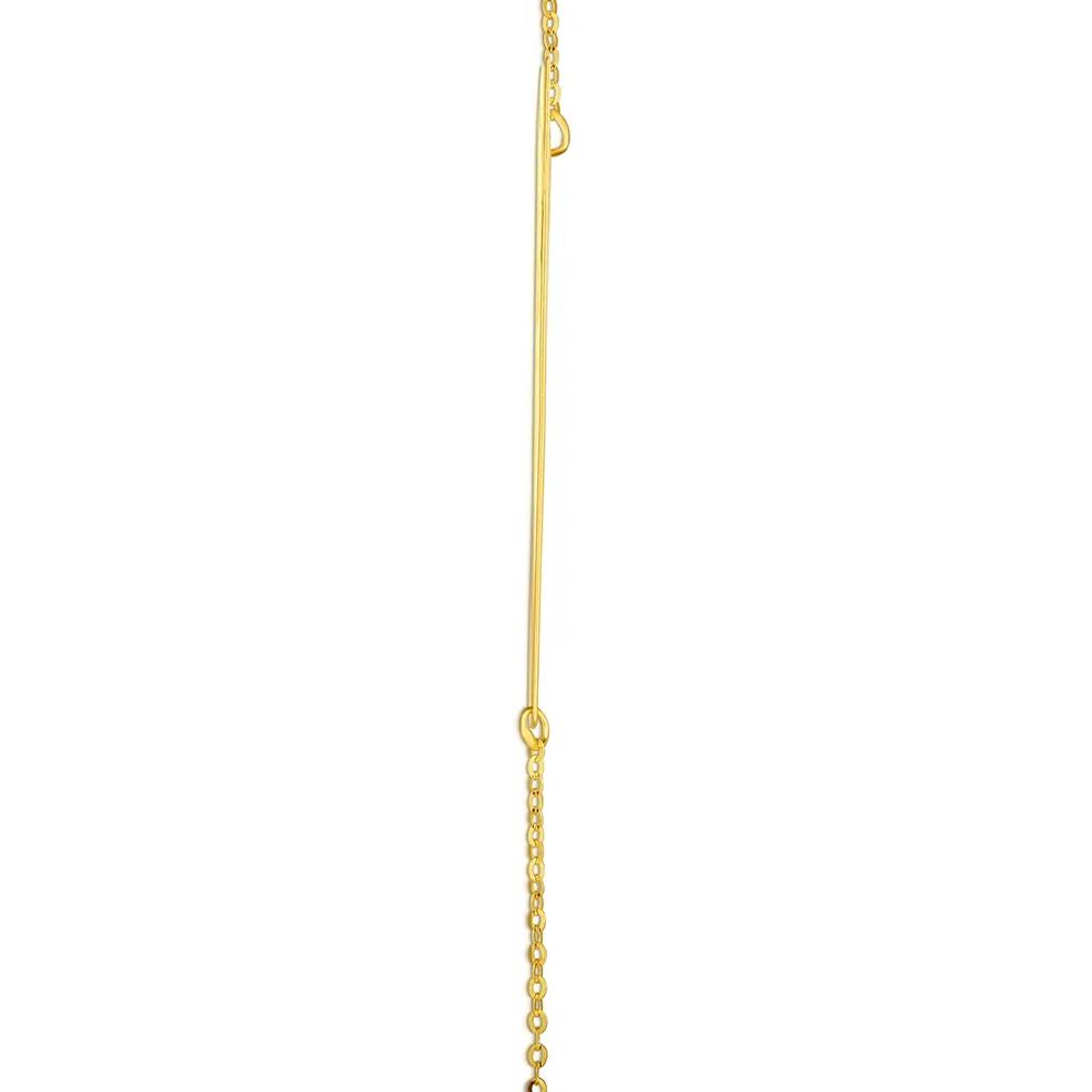 "W" Initial Necklace in 14K Yellow Gold – Image 2 of 3
