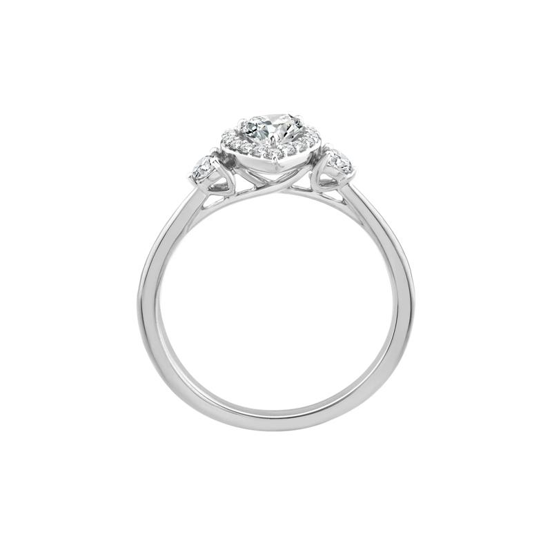 Lab Grown Diamond Heart Promise Ring in 10K White Gold &#40;1/2 ct. tw.&#41; – Image 2 of 3