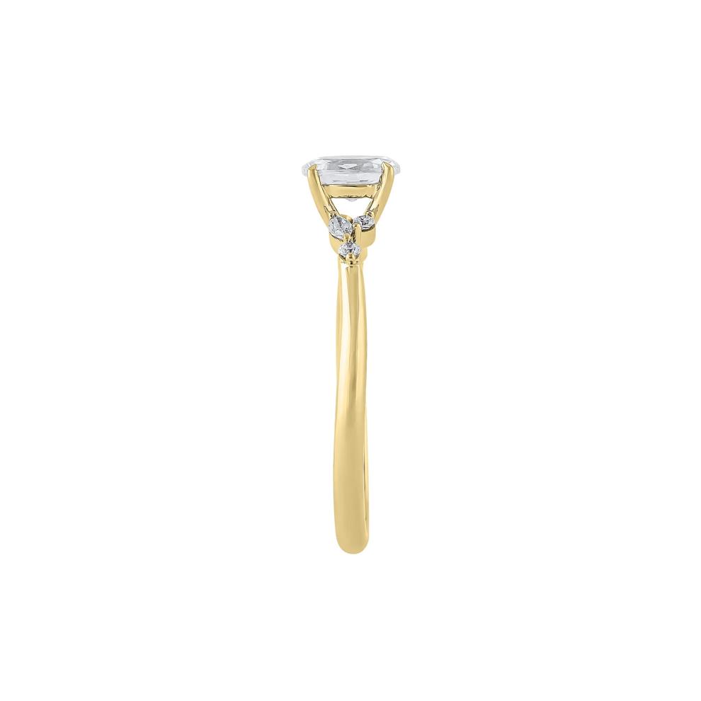 Oval-Shaped Diamond Engagement Ring in 14K Yellow Gold (5/8 ct. tw.) – Image 3 of 3