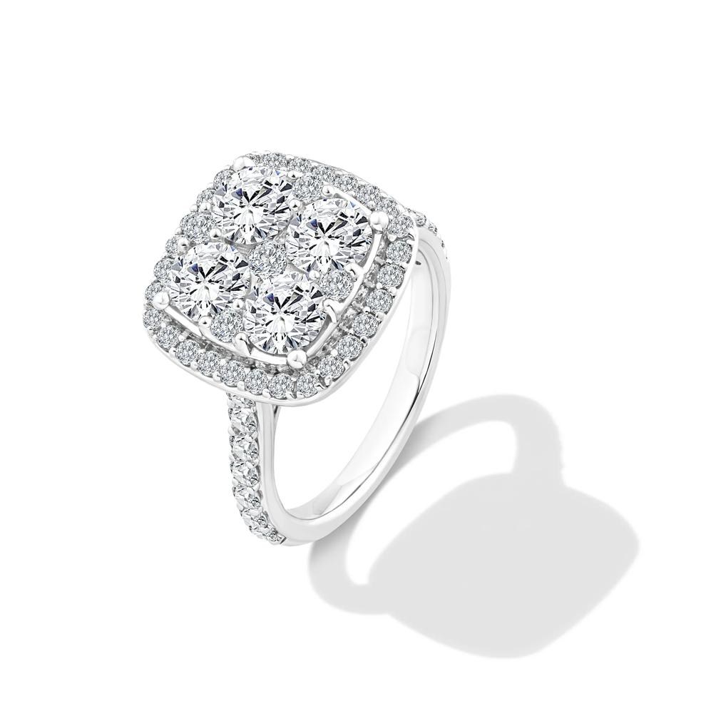 Lab Grown Diamond Composite Engagement Set in 10K White Gold (4 ct. tw.) – Image 4 of 6