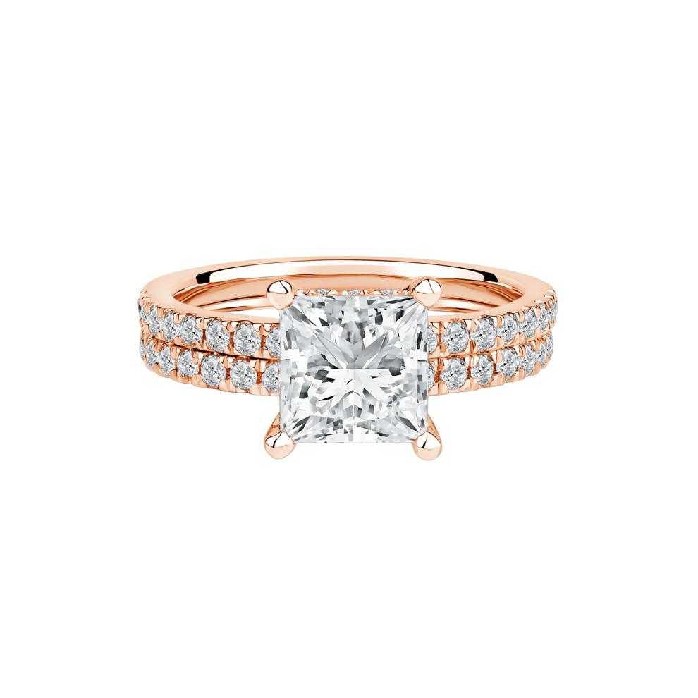 Charlotte Lab Grown Diamond Engagement Ring in 14K Rose Gold (2 3/4 ct. tw.) – Image 1 of 4