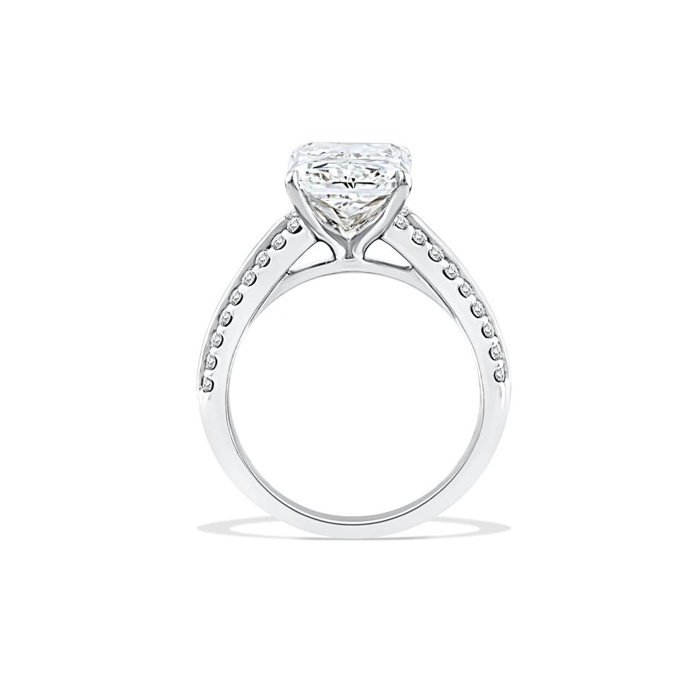 Lab Grown Diamond Radiant Center Engagement Ring in 14K White Gold (5 1/2 ct. tw.) – Image 2 of 4
