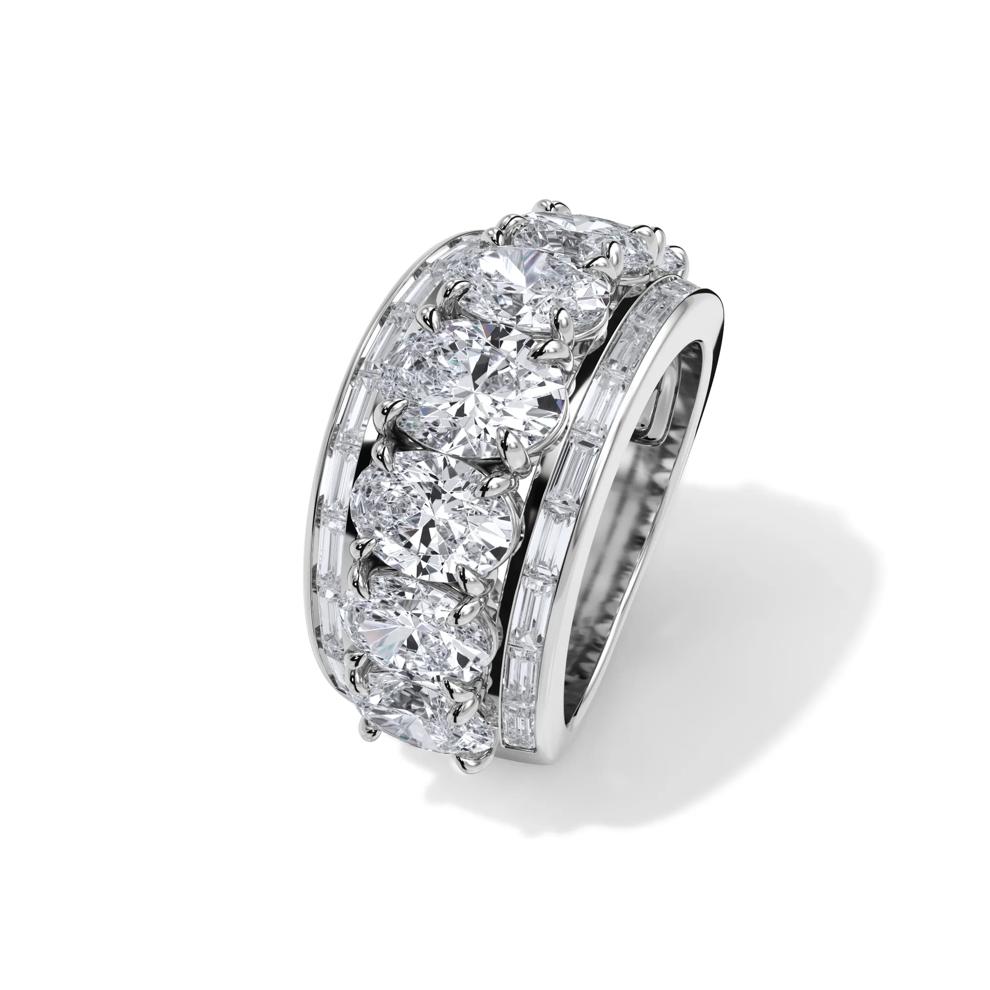 Lab Grown Diamond Multi-Row Anniversary Band in 14K White Gold (6 ct. tw.) – Image 4 of 4