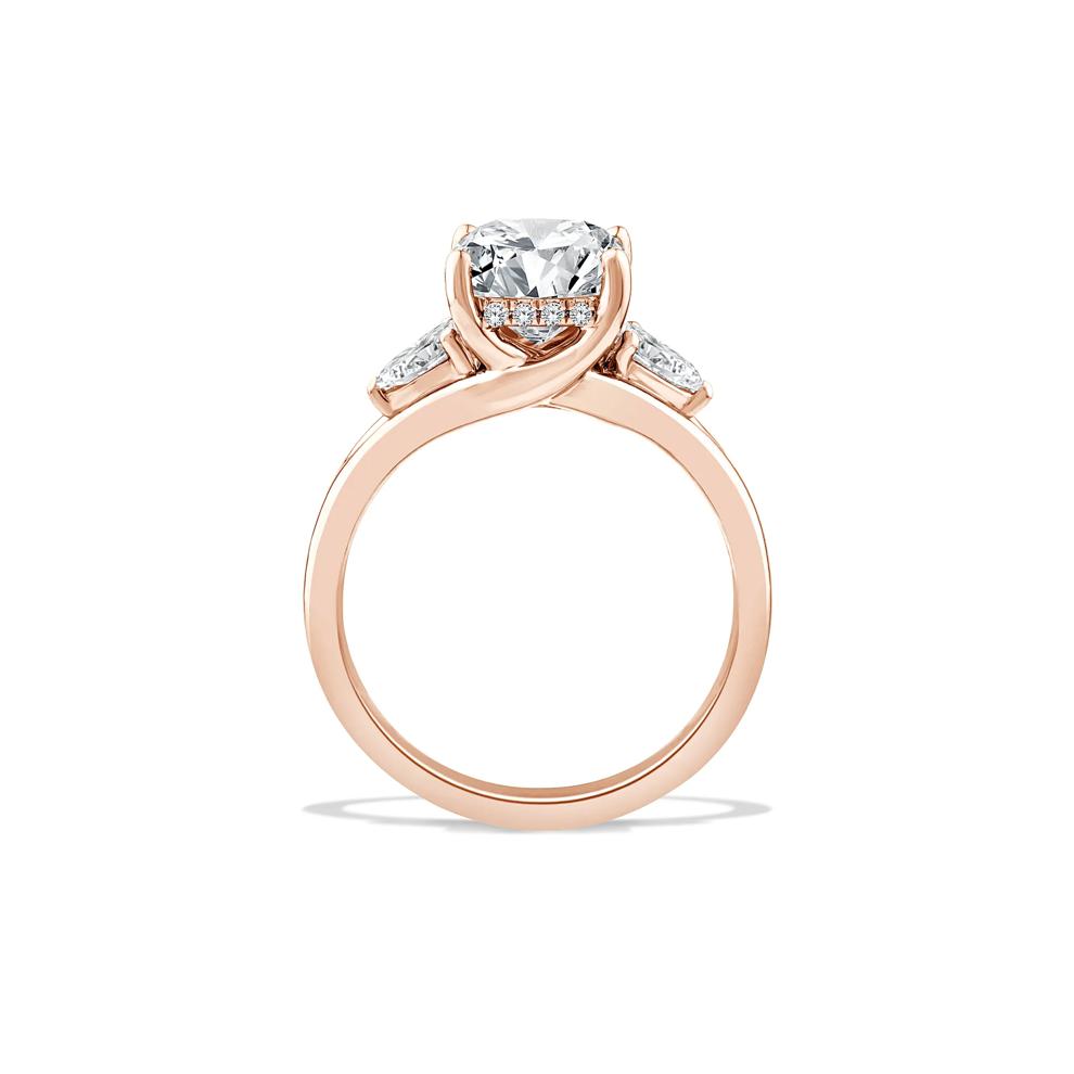 Lab Grown Diamond Three-Stone Engagement Ring in 14K Rose Gold (3 1/2 ct. tw.) – Image 2 of 4