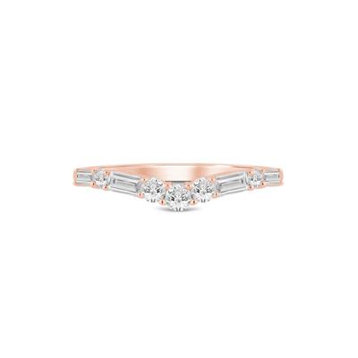 Lab Grown Diamond Contour Band in 14K Rose Gold (1/3 ct. tw.)
