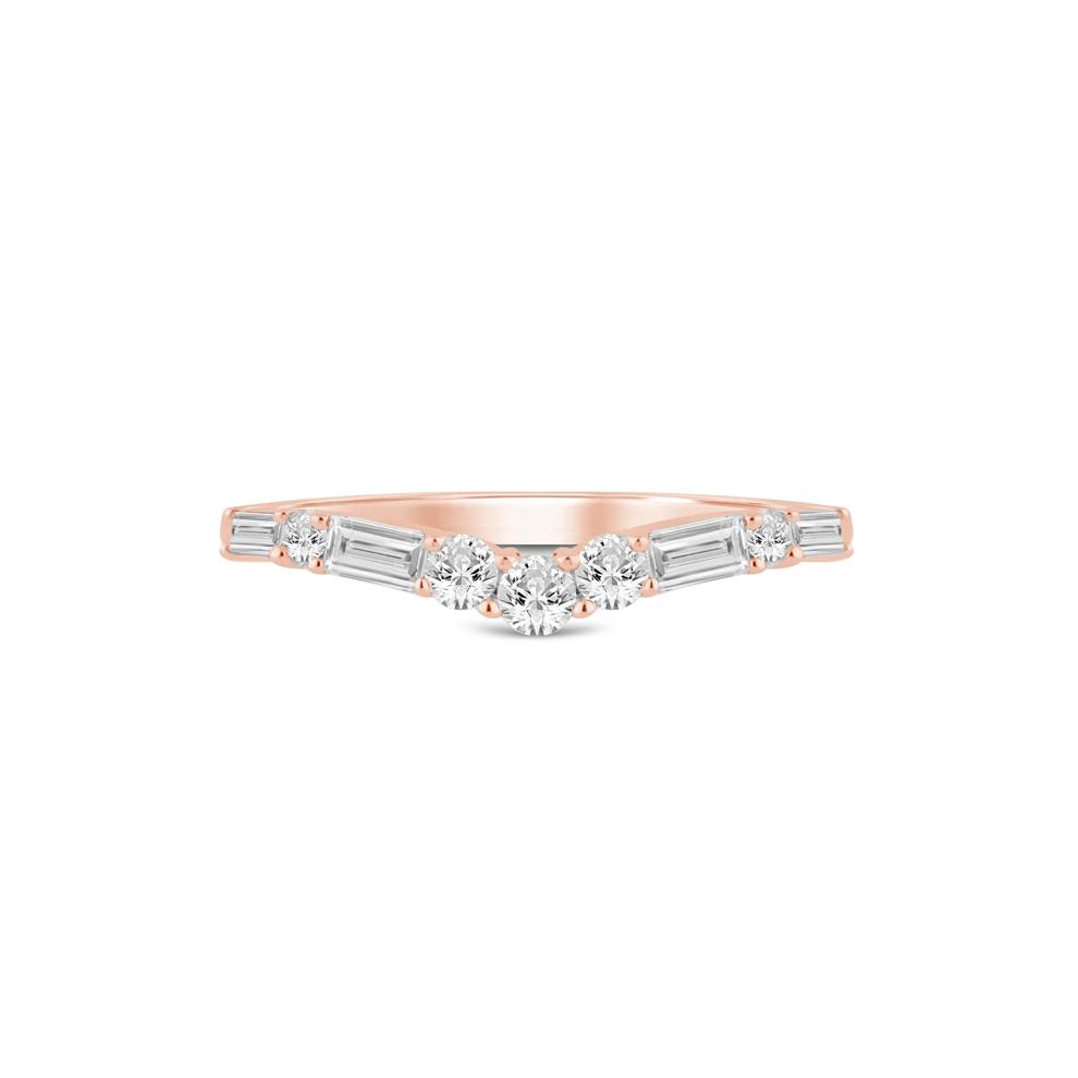 Lab Grown Diamond Contour Band in 14K Rose Gold (1/3 ct. tw.) – Image 1 of 3