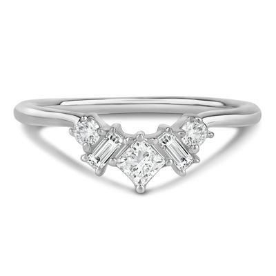 Lab Grown Diamond Five-Stone Ring in 14K White Gold (3/8 ct. tw.)