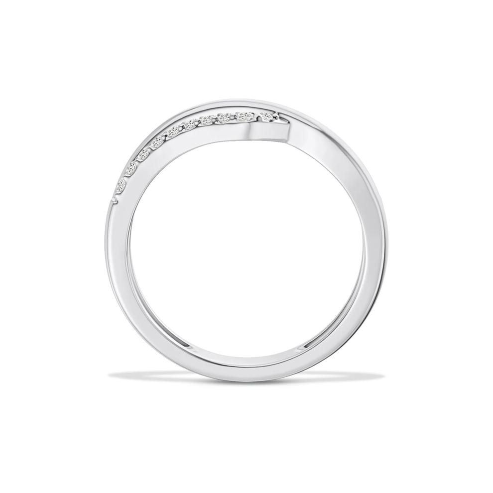 Diamond Crossover Contour Ring in 14K White Gold (1/10 ct. tw.) – Image 4 of 4