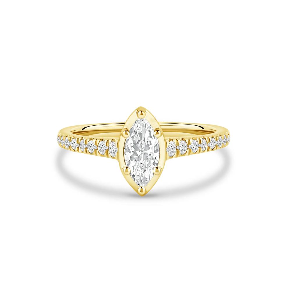 Marquise-Cut Diamond Engagement Ring in 14K Yellow Gold (3/4 ct. tw.) – Image 1 of 4