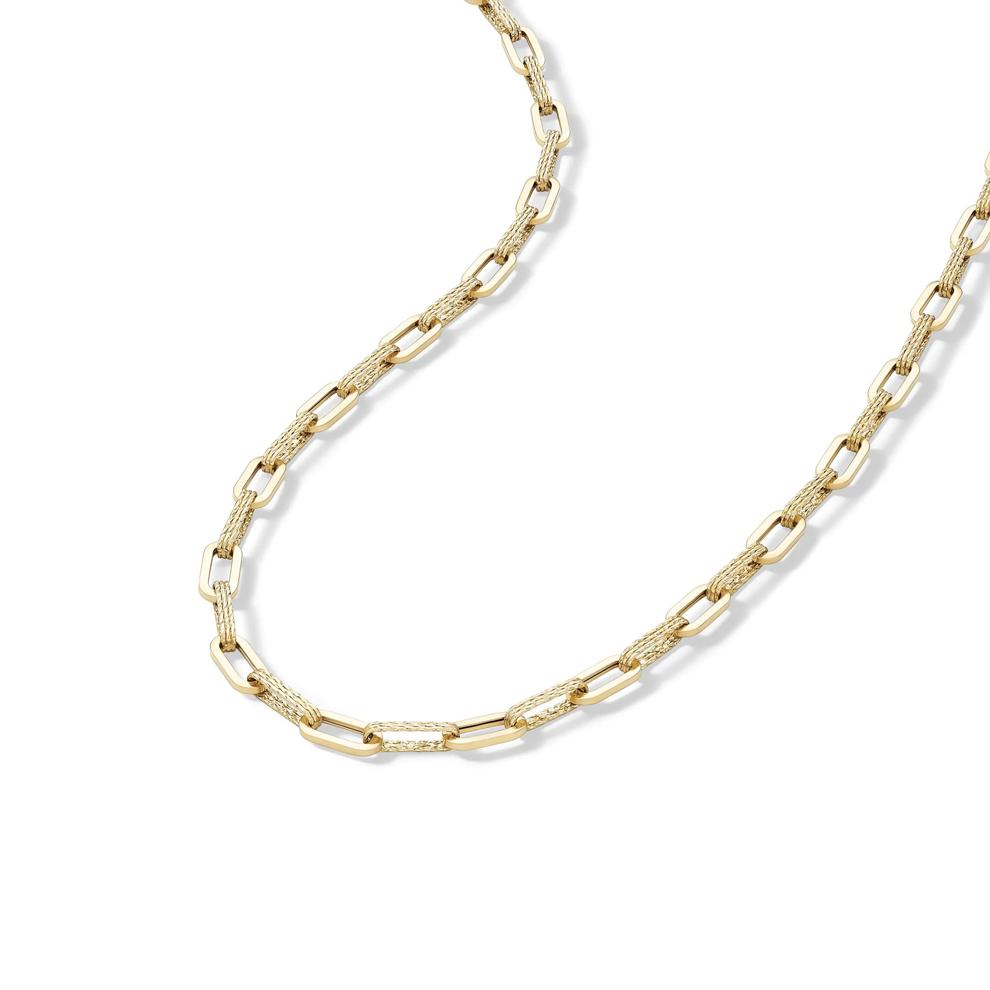 Diamond Cut Oval Layered Chain in 14K Yellow Gold, 18" – Image 4 of 4