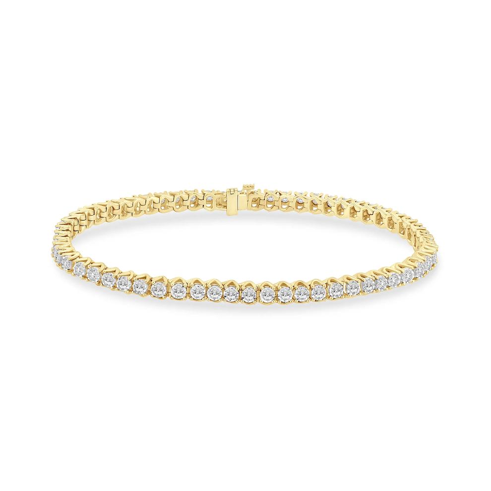 Men's Lab Grown Diamond Line Bracelet in 10K Yellow Gold (3 ct. tw.) – Image 1 of 1