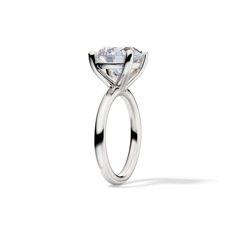 Lab Grown Diamond Round Solitaire Engagement Ring in 14K White Gold &#40;5 ct.&#41; – Image 3 of 4