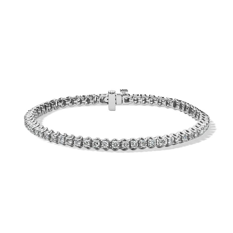 3 ct. tw. Diamond Tennis Bracelet in 10K White Gold – Image 1 of 3