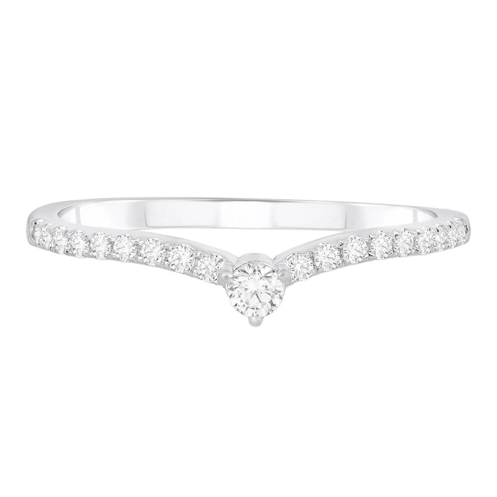 Diamond Contour Band in 10K White Gold (1/5 ct. tw.) – Image 1 of 3