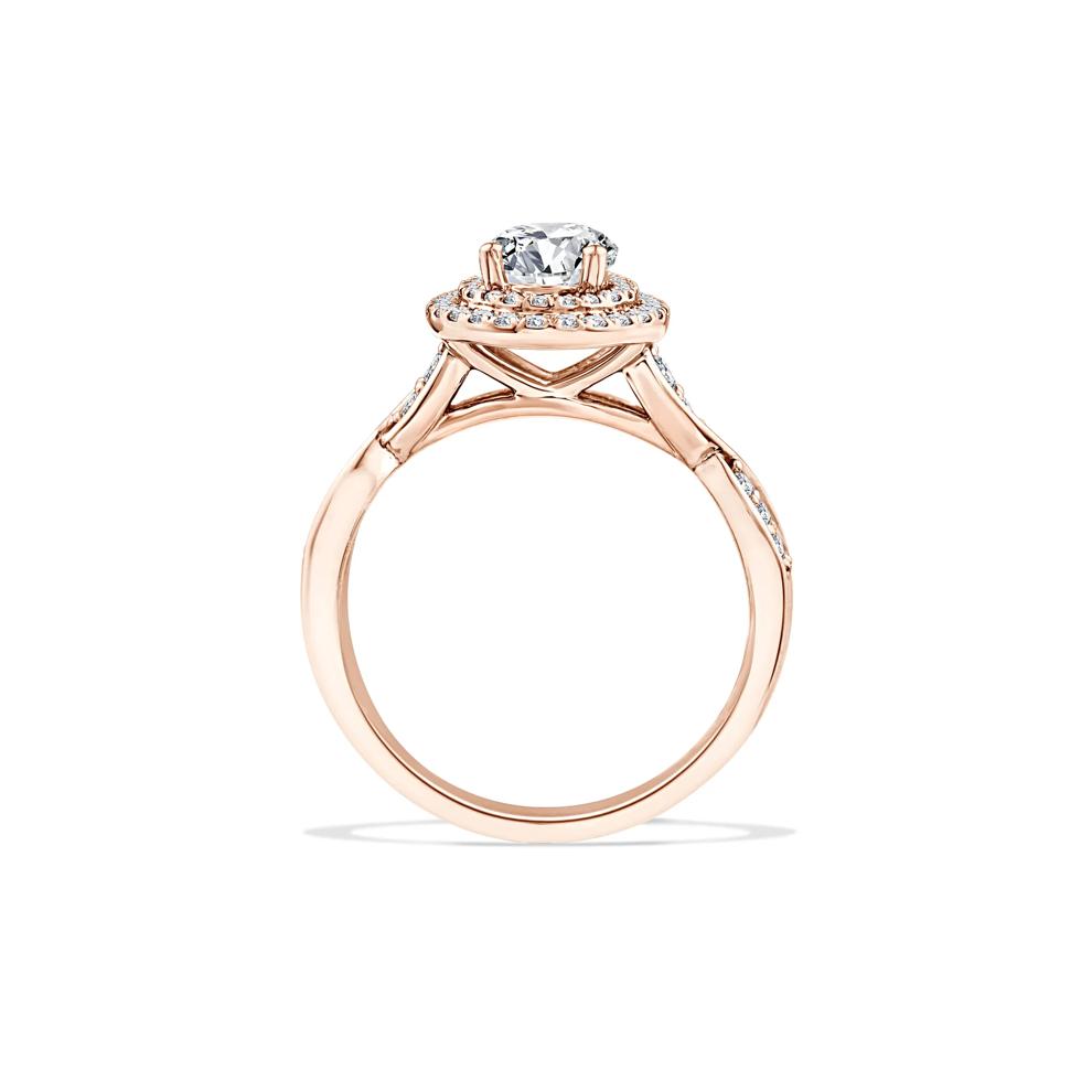 Lab Grown Diamond Pear-Shaped Center Engagement Ring in 10K Rose Gold (1 3/8 ct. tw.) – Image 2 of 4