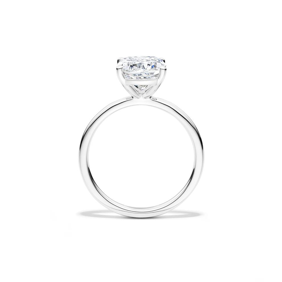Lab Grown Diamond Elongated Cushion Solitaire Engagement Ring in 14K White Gold (3 ct.) – Image 3 of 4