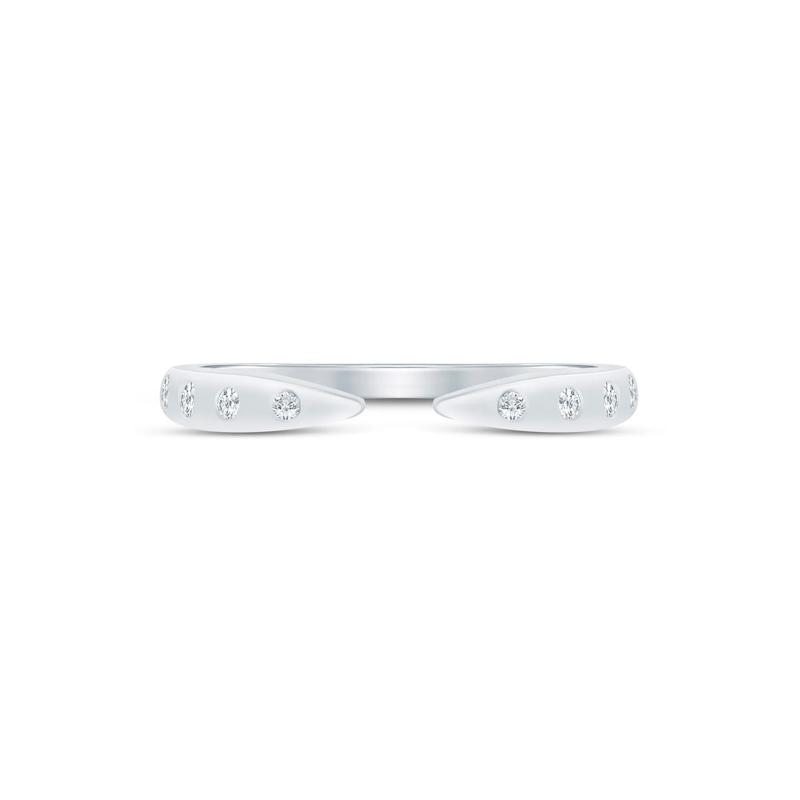 Lab Grown Diamond Burnished Open Band in 14K White Gold &#40;1/10 ct. tw.&#41; – Image 1 of 3