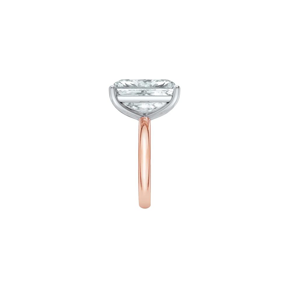 Lab Grown Diamond Radiant-Cut Solitaire Ring in 14K Rose &amp; White Gold (9 ct.) – Image 3 of 4