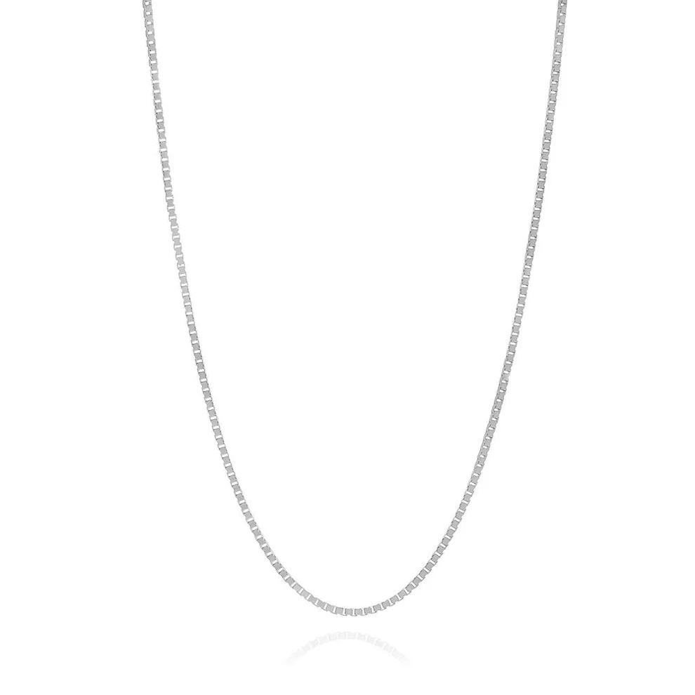 Adjustable Box Chain in 14K White Gold, 22" – Image 1 of 3
