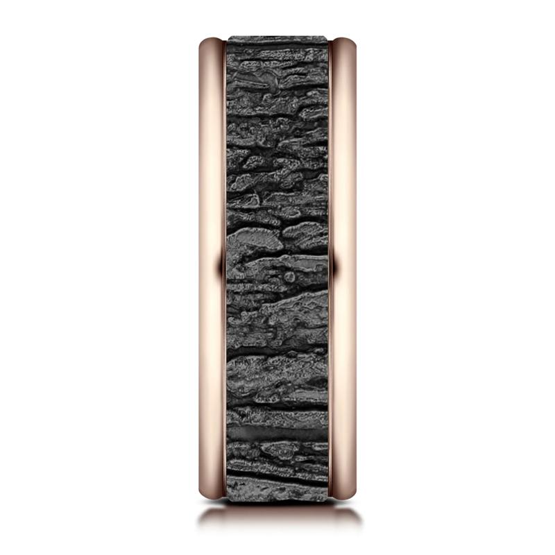 Men&rsquo;s Hazel Bark Wedding Band in Tantalum – Image 3 of 3