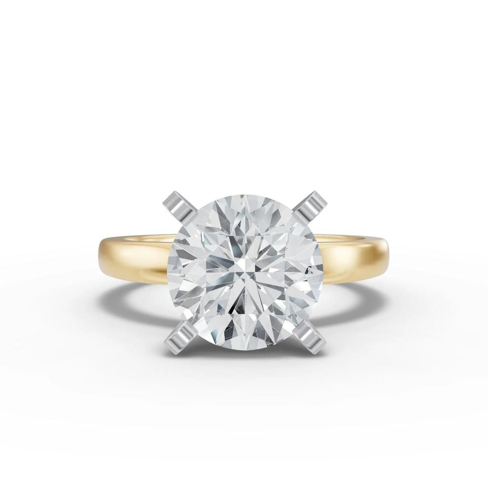 Solitaire Semi-Mount Engagement Ring in 14K Yellow Gold (Setting Only) – Image 1 of 6