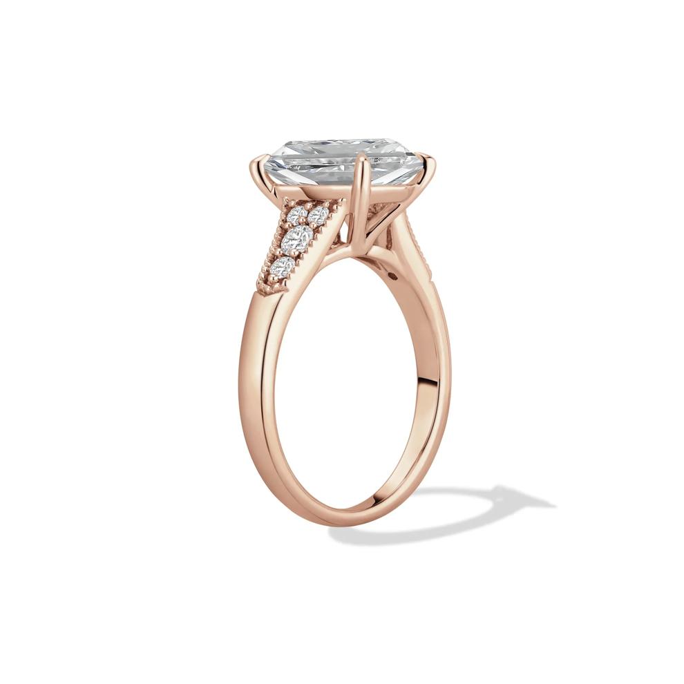 Lab Grown Diamond Elongated Cushion Engagement Ring in 14K Rose Gold (4 1/4 ct. tw.) – Image 3 of 4