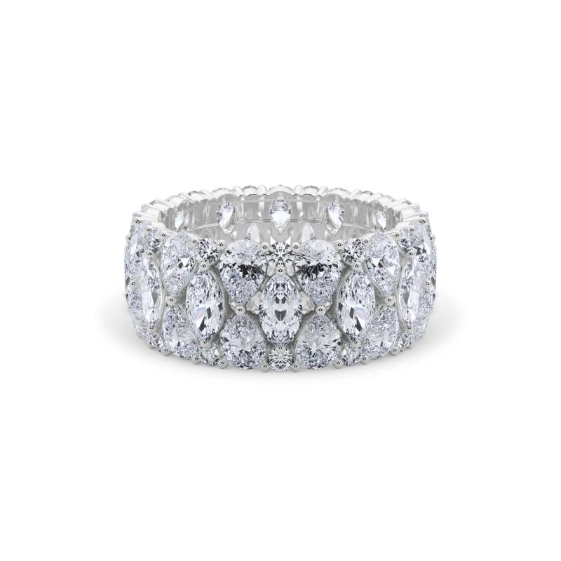 Lab Grown Diamond Multi-Stone Eternity Band in 14K White Gold &#40;6 ct. tw.&#41; – Image 1 of 5