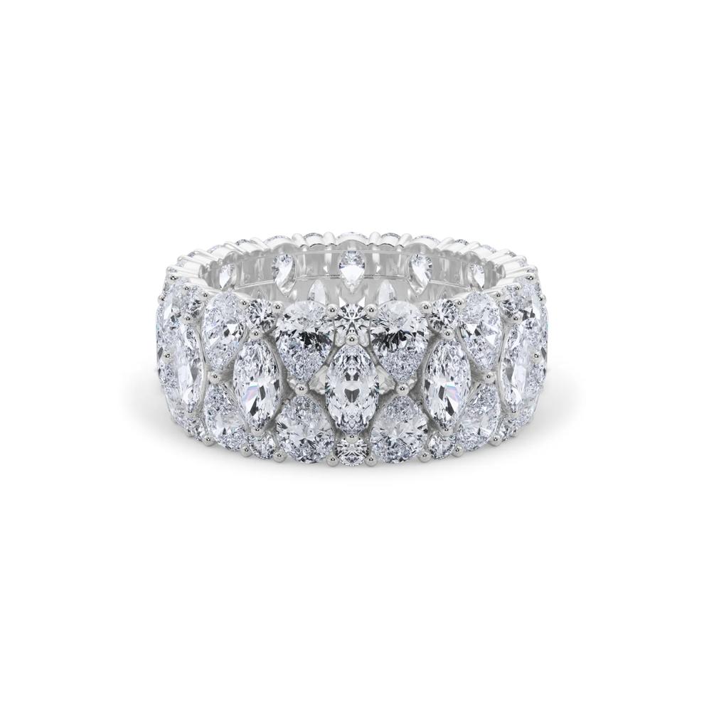 Lab Grown Diamond Multi-Stone Eternity Band in 14K White Gold (6 ct. tw.) – Image 1 of 5