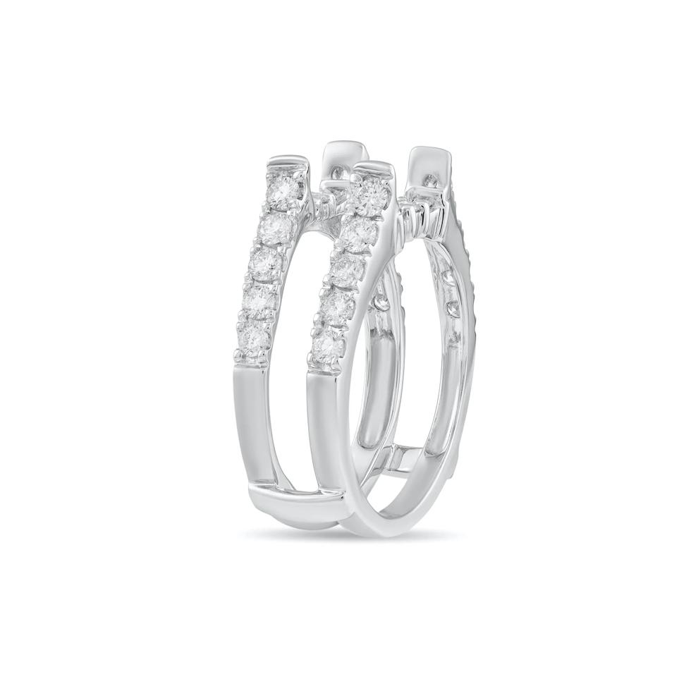 Diamond Round &amp; Baguette Insert Ring in 10K White Gold (1 ct. tw.) – Image 3 of 4